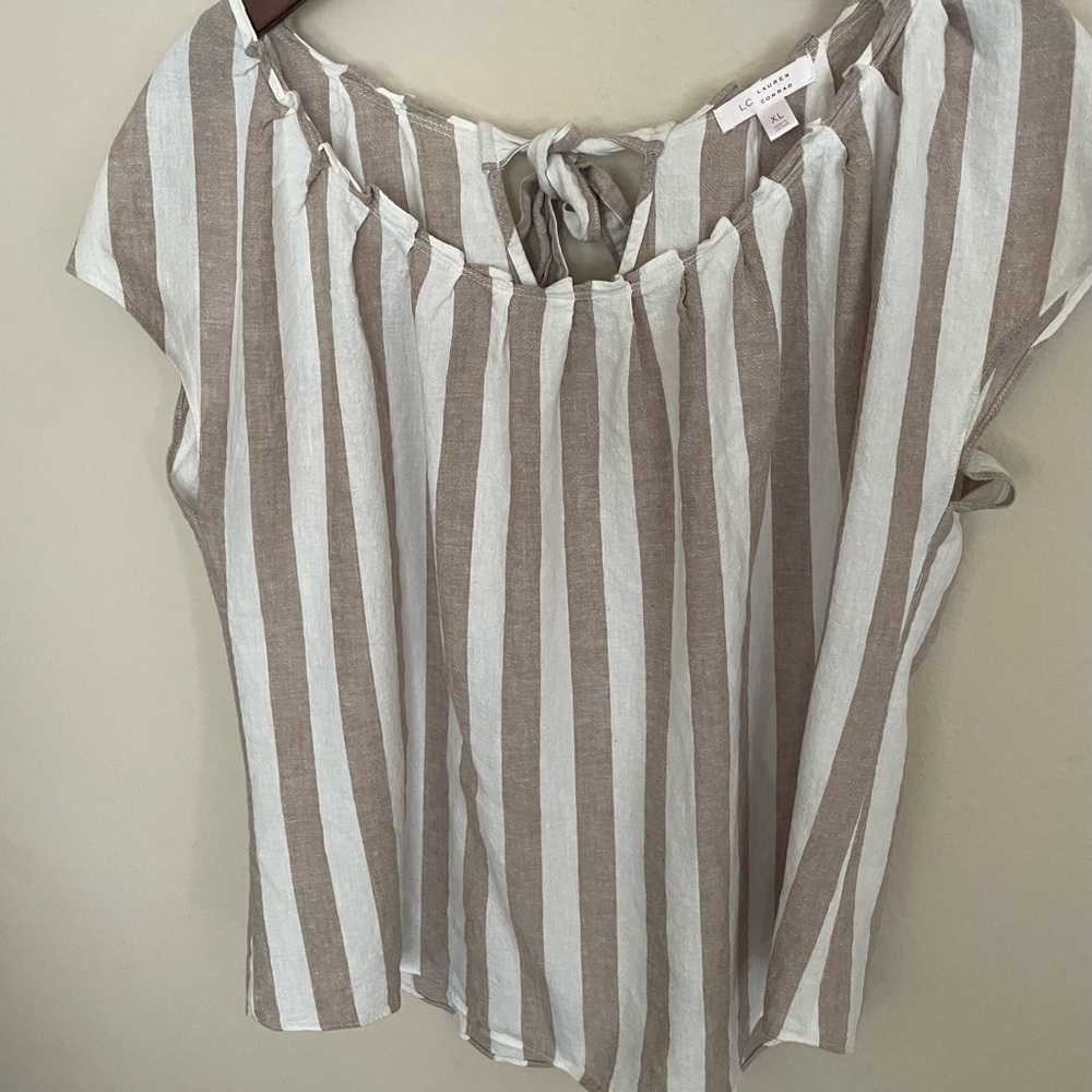 Cute Linen Stripe Top
